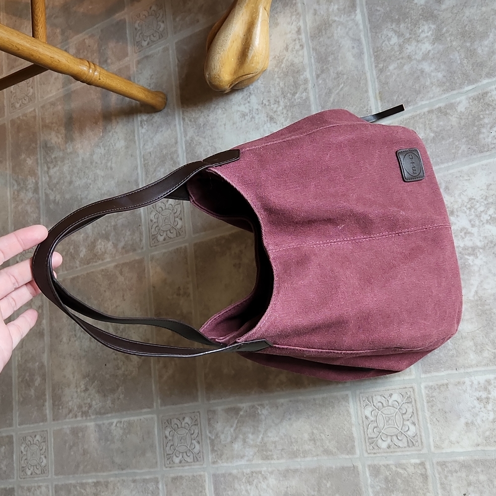 M+C canvas hobo handbag purse
